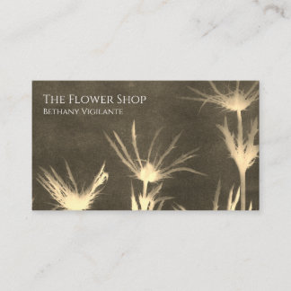 Sepia Toned Brown Blume Business Card Visitenkarte