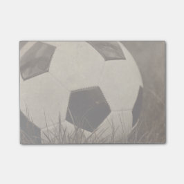 Sepia Toned Soccer Ball Post-it Klebezettel