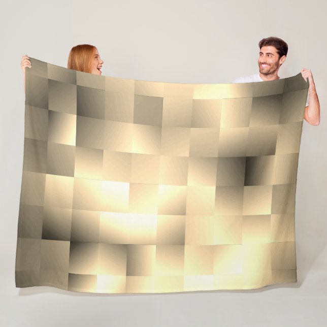 Sepia Tones in Square Pattern Fleecedecke (Beispiel)