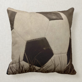 Sepia tonte Fußball Kissen