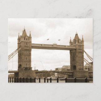 Sepia Tower Bridge Postkarte