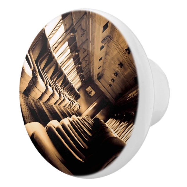 Sepia Train Interior Keramikknauf (Rechts)