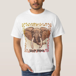 Sepia Tribal Elefant T-Shirt