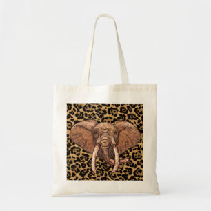 Sepia Tribal Elephant Totasche Tragetasche