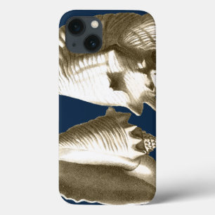 Sepia-TritonshornSeashells Case-Mate iPhone Hülle