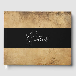 Sepia Vintage antike Hochzeit Gästebuch