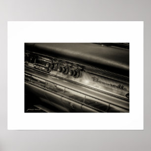 Sepia Vintage Pontiac Bonneville Armaturenbrett Po Poster