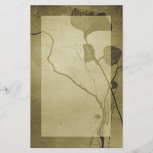 Sepia-Vintages Blatt-Briefpapier Briefpapier