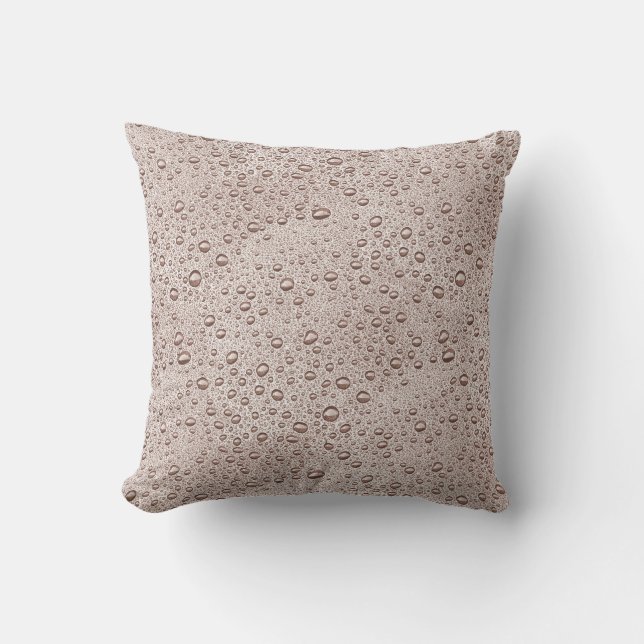 Sepia-Wassertropfen Kissen (Vorderseite)