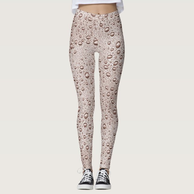 Sepia-Wassertropfen Leggings (Vorderseite)