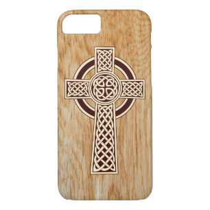 Sepia Woodcut Celtic Cross Case-Mate iPhone Hülle