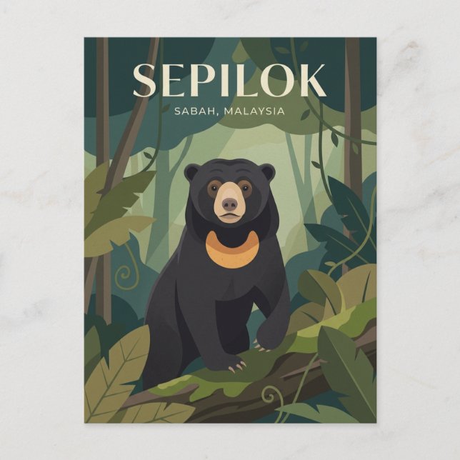 Sepilok Malaysia Postkarte (Vorderseite)