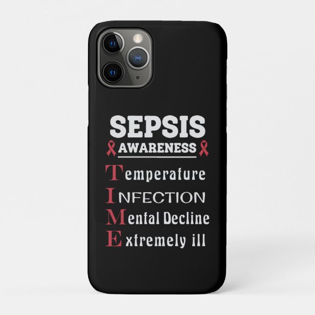 Sepsis Awareness T.I.M.E. Guide Case-Mate iPhone Hülle (Rückseite)