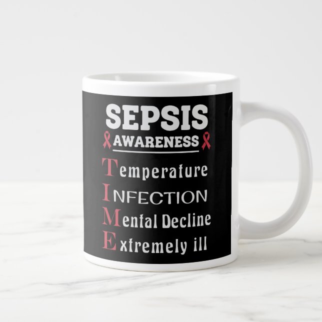Sepsis Awareness T.I.M.E. Guide Jumbo-Tasse (Rechts)