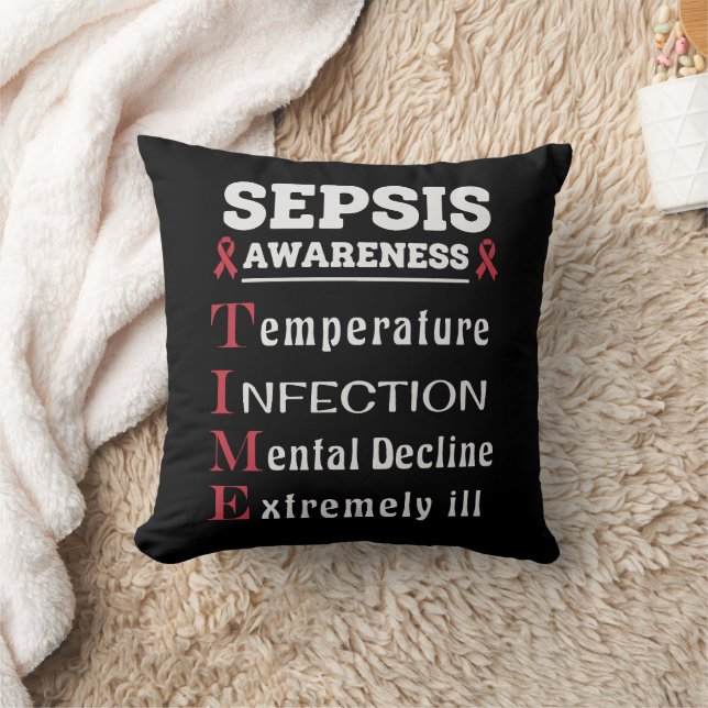 Sepsis Awareness T.I.M.E. Guide Kissen (Decke)