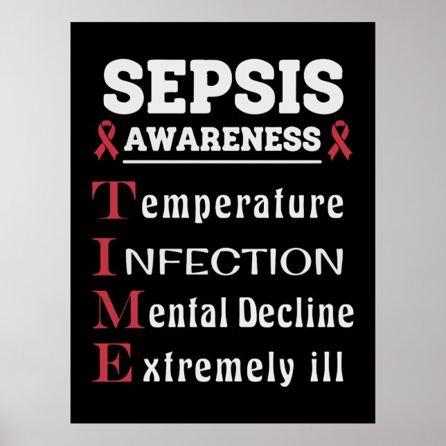 Sepsis Awareness T.I.M.E. Guide Poster (Vorne)