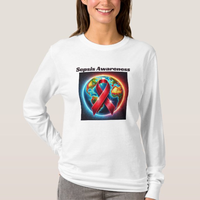 Sepsis Awareness T - Shirt Long Sleeves (Vorderseite)