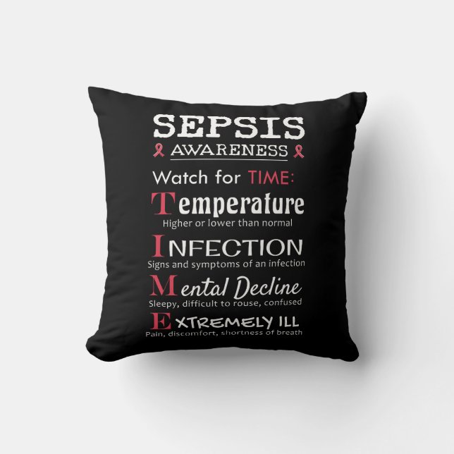 Sepsis Awareness Watch for TIME Guide Kissen (Vorderseite)