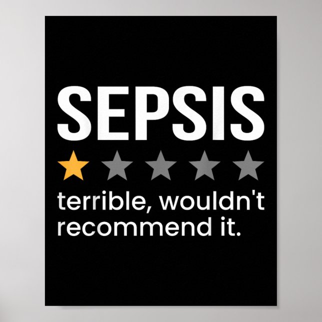 Sepsis One Star Rating Sepsis Awareness Support Poster (Vorne)