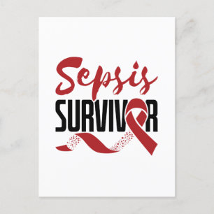 Sepsis Survivor Bewusstsein Postkarte