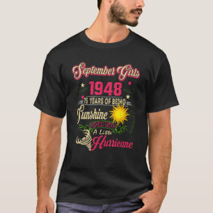 September 1948 75. Geburtstag September Mädchen 19 T-Shirt