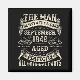September 1949 76 Jahre Alte Tagesgeschenke für Mä Magnet