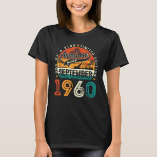September 1960 63 Jahre alt 63. Geburtstag Männer T-Shirt