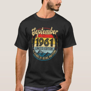 September 1961 61. Geburtstag 61 Jahre alt T-Shirt