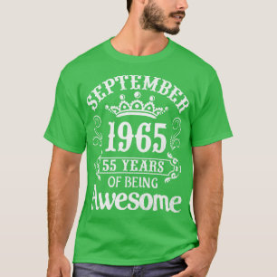 September 1965 Glückwunsch zum Geburtstag 55 Jahre T-Shirt