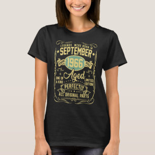 September 1966 56. Geburtstag 56 Jahre alte Männer T-Shirt
