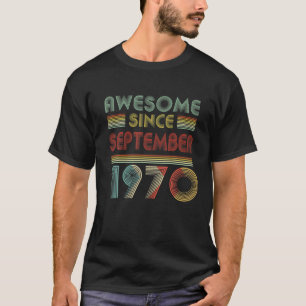 SEPTEMBER 1970 49 Jahre alt 49. Geburtstagsdekorat T-Shirt