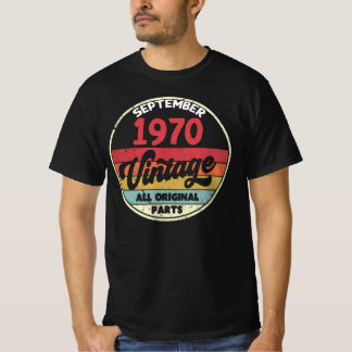 September 1970 Vintages Geburtstagsgeschenk T-Shirt