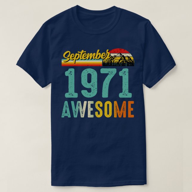 September 1971 Geburtstagsgeschenk Shirt Vintag Se (Design vorne)