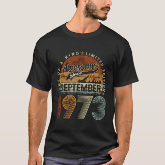 September 1973 50 Jahre alt 50. Geburtstag Geschen T-Shirt