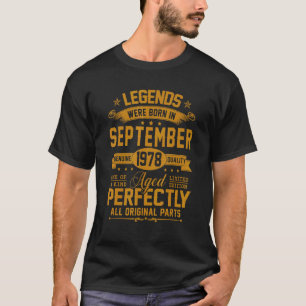 September 1978 44. Geburtstag 44 Jahre alte Männer T-Shirt