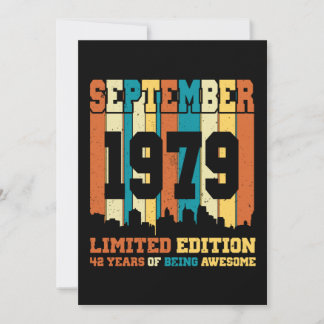 September 1979 Limited 42 Jahre alt Geburtstag Einladung