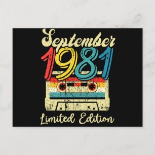 September 1981 Glückwunsch zum 40. Geburtstag Feiertagspostkarte