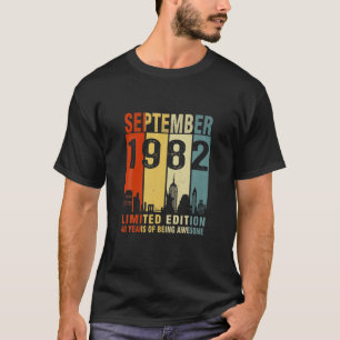 September 1982 limitierte Ausgabe 40 Jahre als ein T-Shirt