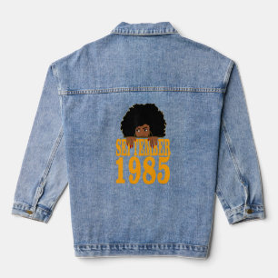 September 1985 37. Geburtstag 37 Jahre Alte Schwar Jeansjacke