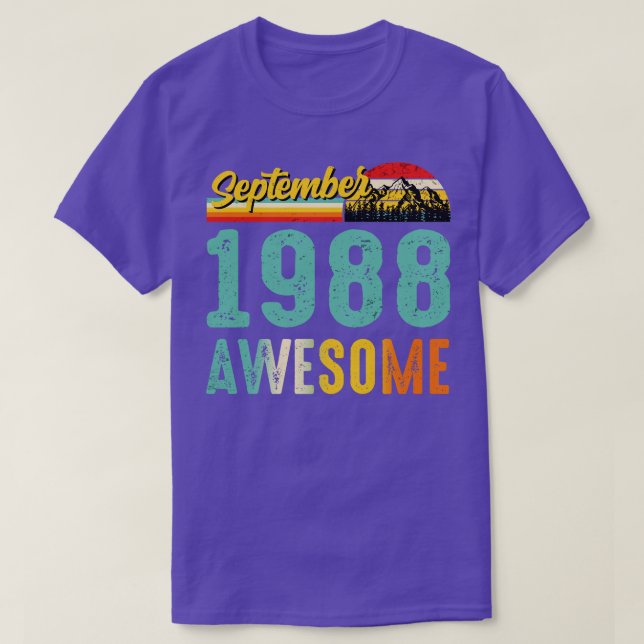 September 1988 Geburtstagsgeschenk Shirt Vintag Se (Design vorne)