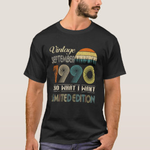September 1990 Vintag 32 Jahre alt Geburtstag T-Shirt