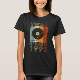 September 1992 30. Geburtstag Vintage Retro 30 Jah T-Shirt