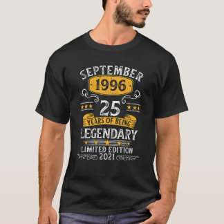 September 1996 25. Geburtstagsgeschenk für Männer T-Shirt