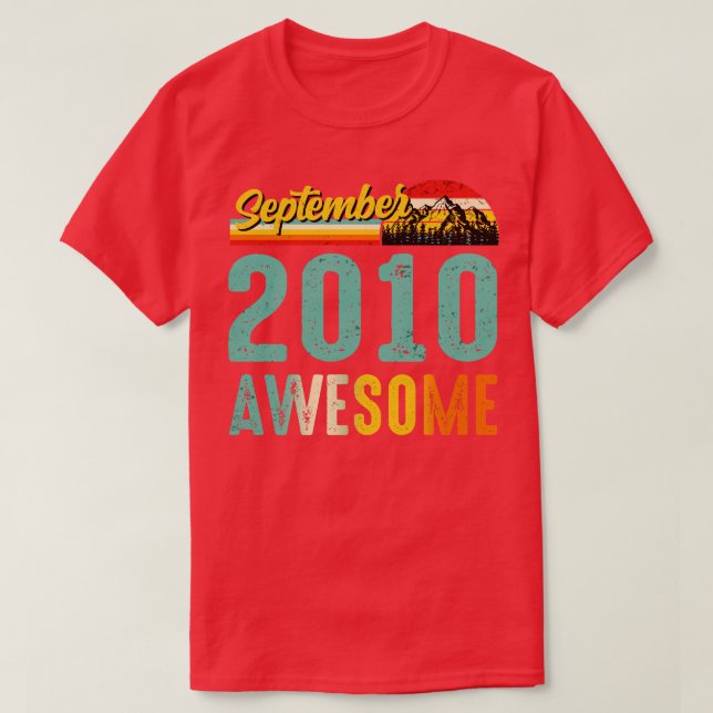 September 2010 Geburtstagsgeschenk Shirt Vintag Se (Design vorne)