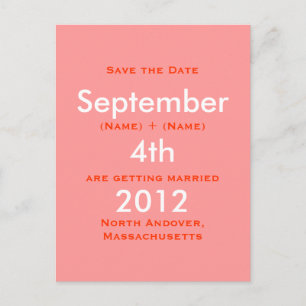 September 2011 4. Save the Date Katie   Ro… Ankündigungspostkarte