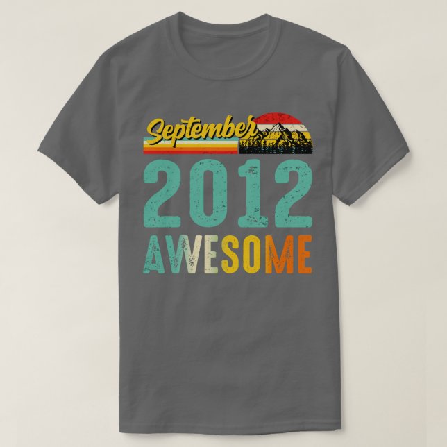 September 2012 Geburtstagsgeschenk Shirt Vintag Se (Design vorne)
