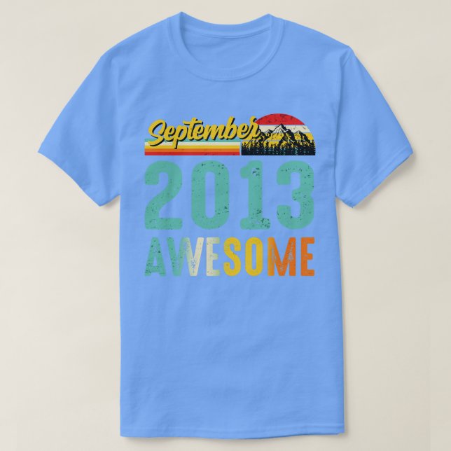 September 2013 Geburtstagsgeschenk Shirt Vintag Se (Design vorne)