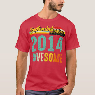 September 2014 Geburtstagsgeschenk-Shirt Vintage S T-Shirt