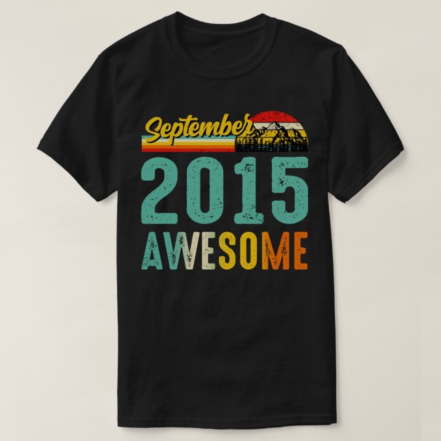 September 2015 Geburtstagsgeschenk Shirt Vintag Se (Design vorne)