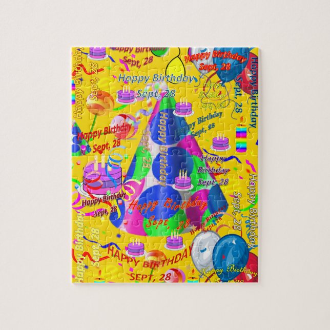 September, 28 Geburtstag Jigsaw Puzzle (Vertikal)